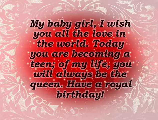 Birthday Wishes For My 13 Year Old Daughter