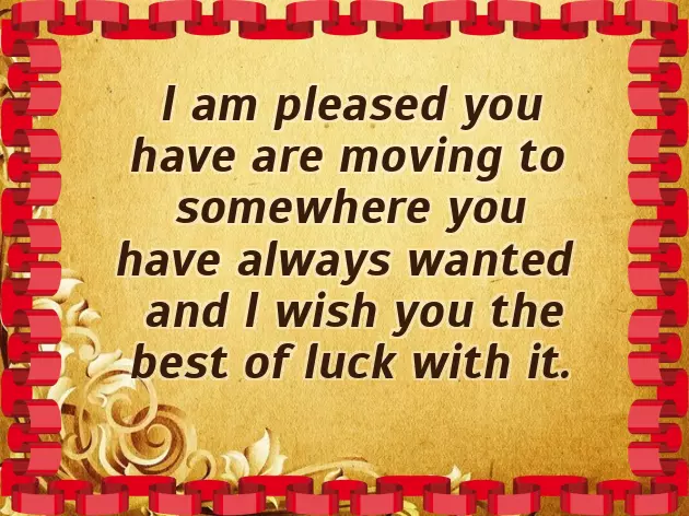 Good Luck In Your New Home