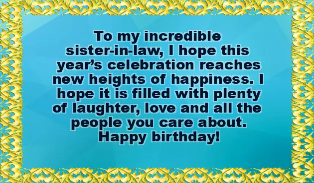 Happy Birthday Sweet Sister In Law Happy Birthday Sweet Sister In Law