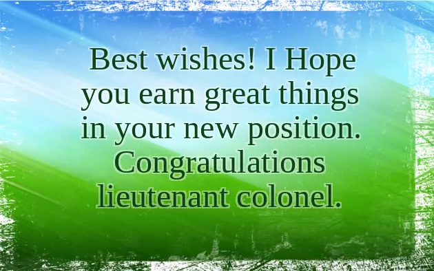 Promotion Wishes To Senior Officer Promotion Wishes To Senior Officer