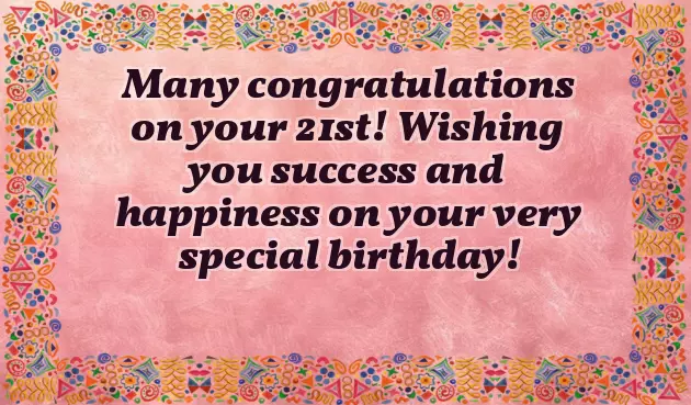 21St Birthday Wishes For My Brother