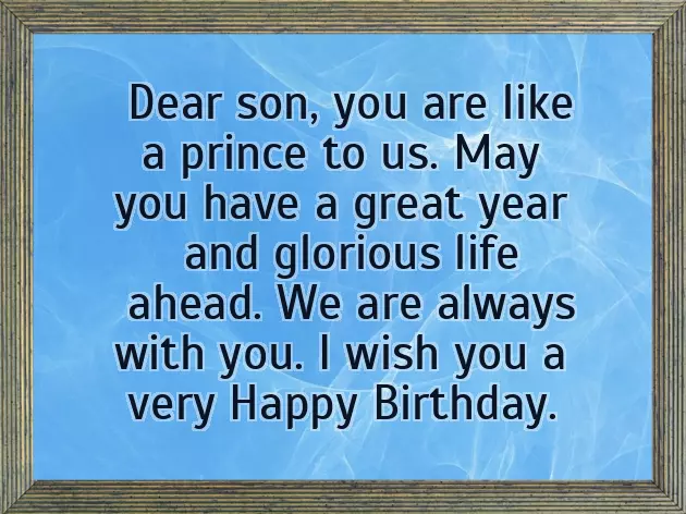 To My Son Birthday Wishes