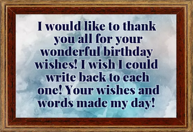 Big Thanks For Birthday Wishes