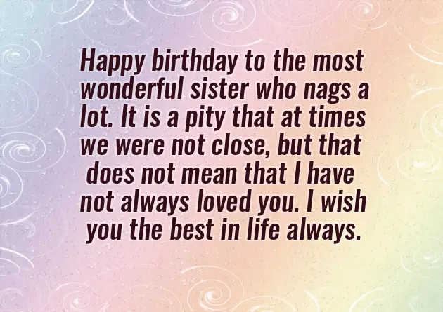 50Th Birthday Wishes For Sister