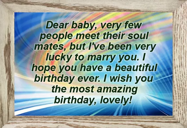 Happy Birthday To Your Lovely Wife