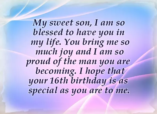 Happy 16Th Birthday Son From Mom Quotes Happy 16Th Birthday Son From Mom Quotes