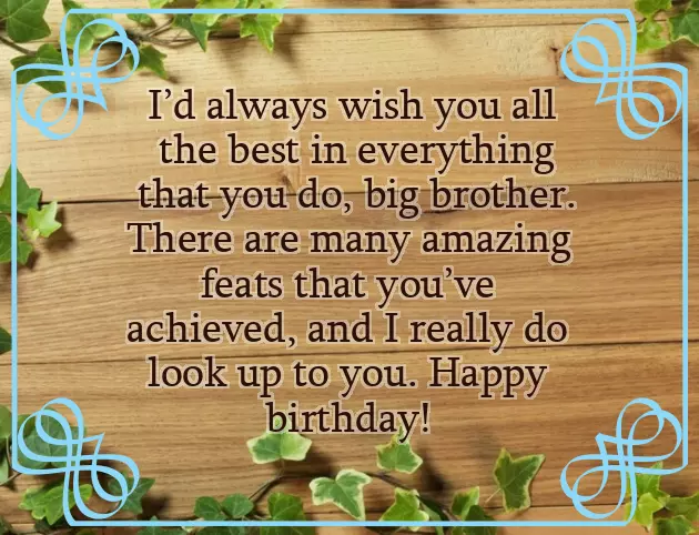 Best Happy Birthday Wishes For Big Brother
