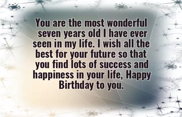 Greetings For 7Th Birthday Girl