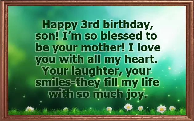 Happy 3Rd Birthday To My Son