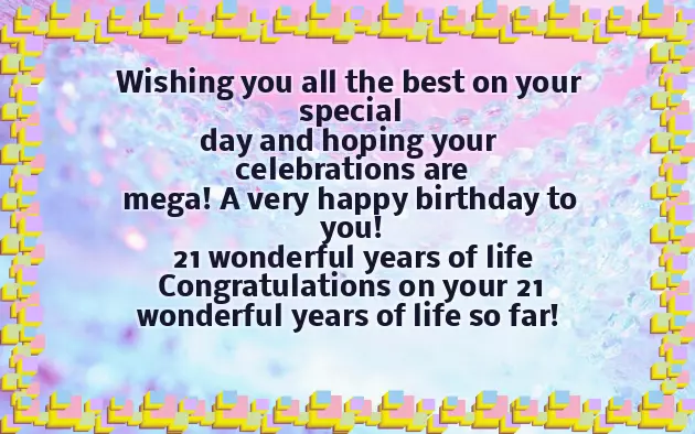 Congratulations On Your 21St Birthday