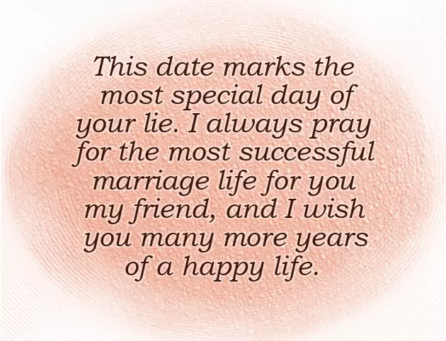 Happy Wedding Anniversary Wishes To Friend