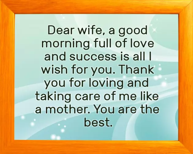 Good Morning Message To Your Woman