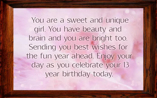 13 Year Old Daughter Birthday Wishes