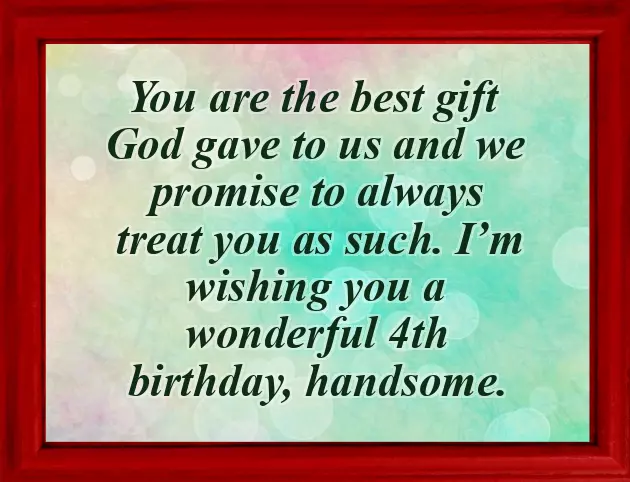 Birthday Wishes For Boy 4 Year Old
