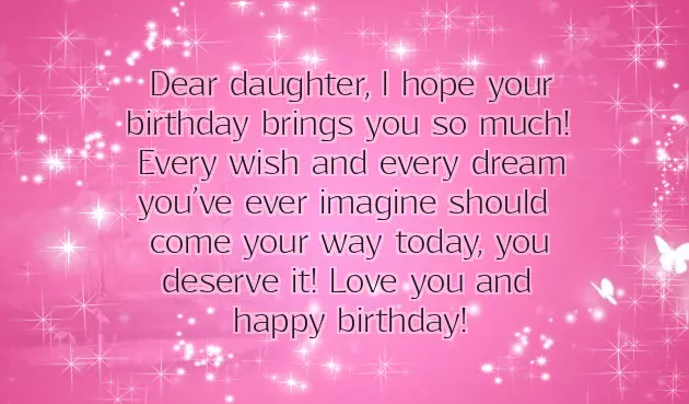 Happy Birthday To My Sweet Daughter