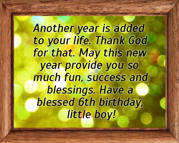 Happy 6Th Birthday To My Son