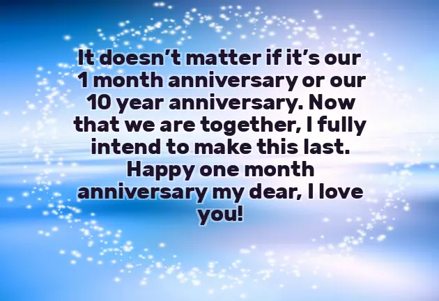 First Month Anniversary Status First Month Anniversary Status