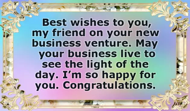 Congratulations Message For New Business Venture