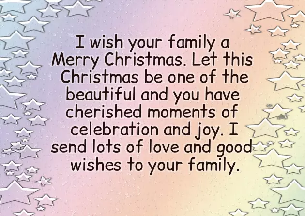 Merry Christmas Greetings From Our Family To Yours