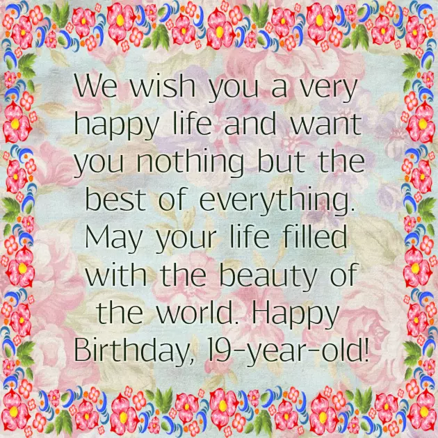 Happy Birthday 19 Years Happy Birthday 19 Years
