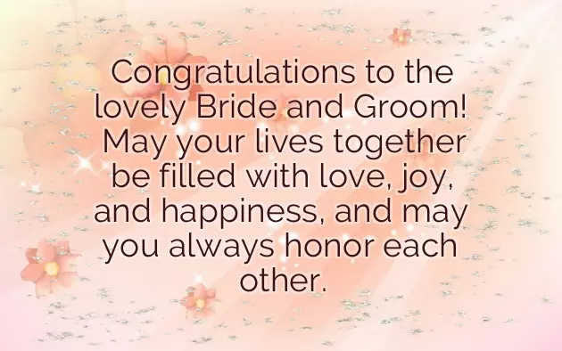 Newlywed Congratulations Message Newlywed Congratulations Message