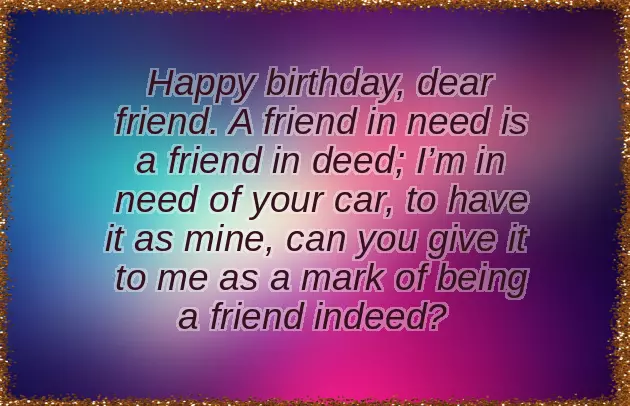 Silly Birthday Wishes For Friend