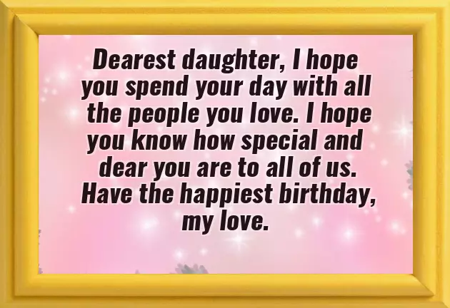 Special Daughter Birthday Special Daughter Birthday