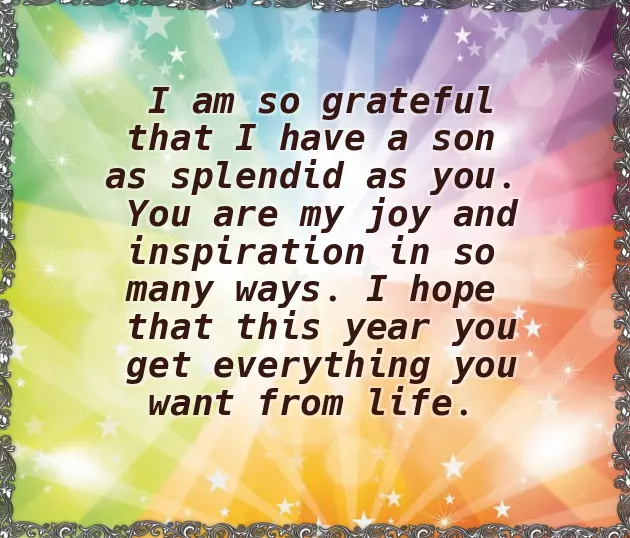 Son Wishes For Birthday