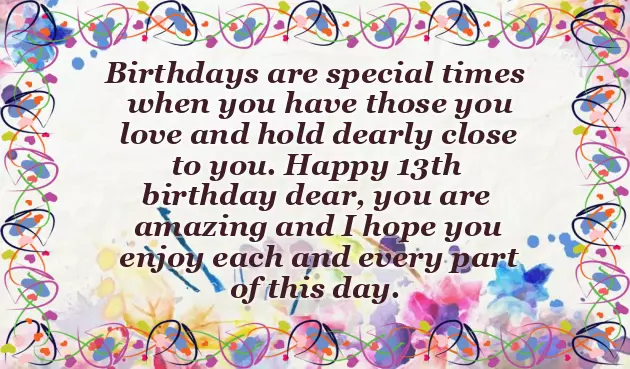 Teenager 13Th Birthday Wishes Teenager 13Th Birthday Wishes