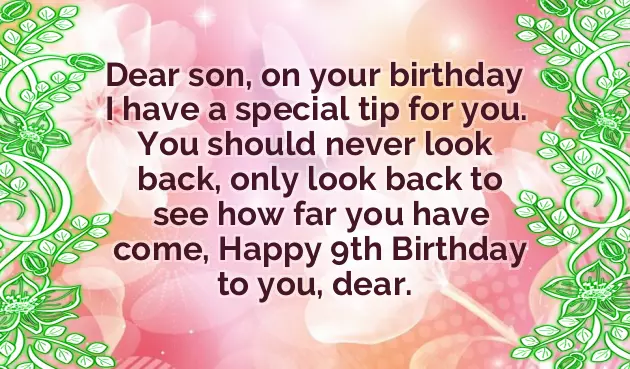 9 Year Old Son Birthday Wishes 9 Year Old Son Birthday Wishes