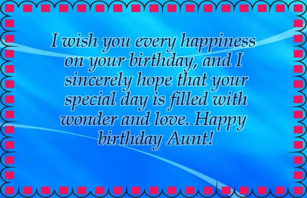 Birthday Greetings To Your Aunt