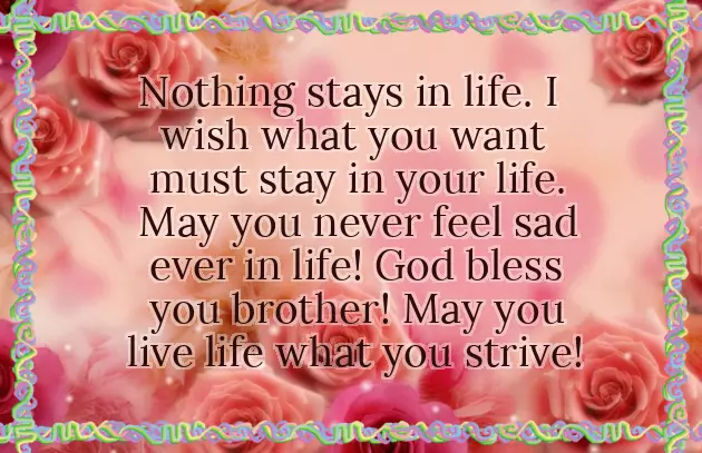 Godly Birthday Wishes For Brother