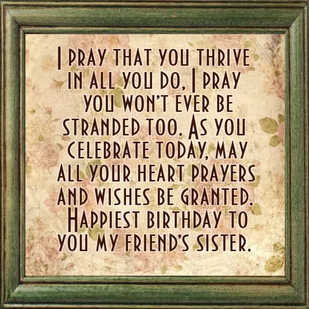Happy Birthday To Friend Sister