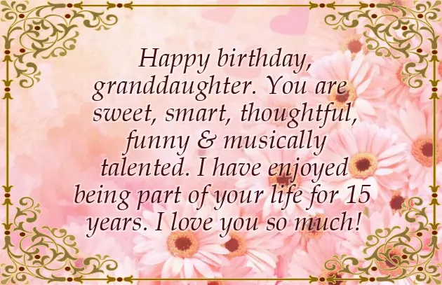 Granddaughter Birthday Wishes For Facebook