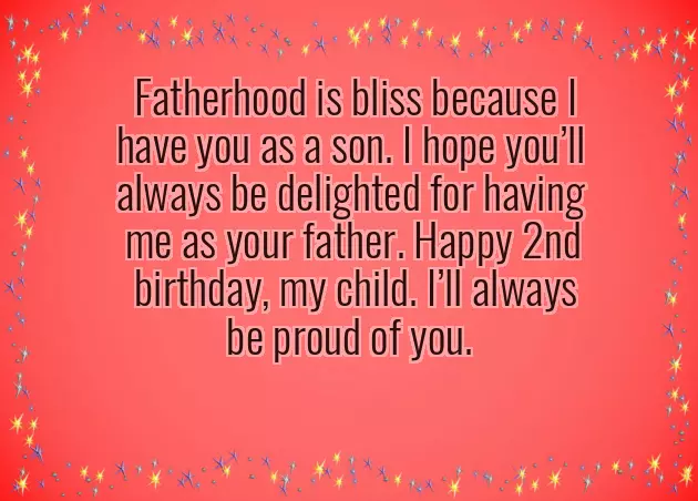 Birthday Wishes For 2 Year Old Son From Father