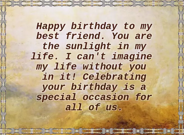 Birthday Wishes For Best Friend Girl Far Away