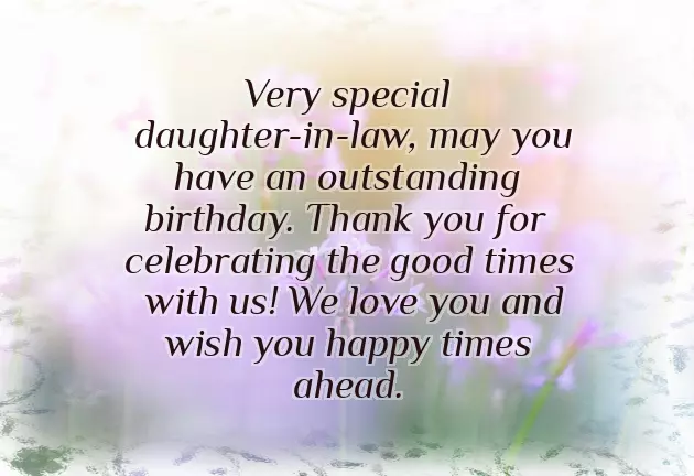 Daughter In Law Birthday Daughter In Law Birthday