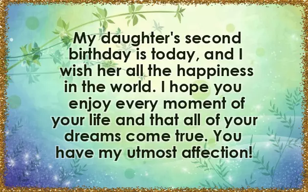 Second Birthday Quotes For Baby Girl
