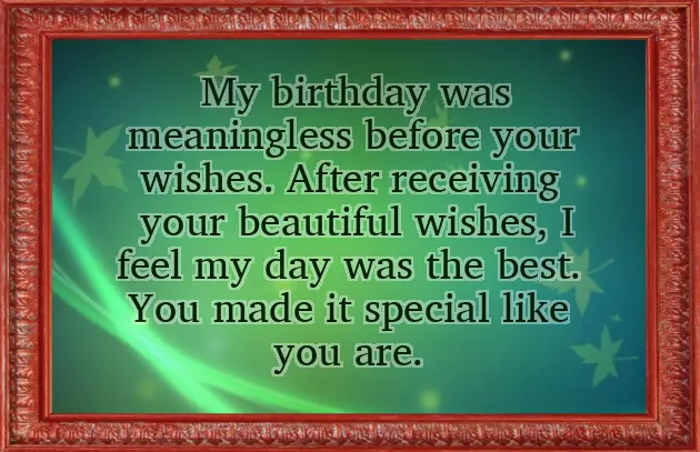 Birthday Wishes Thanks