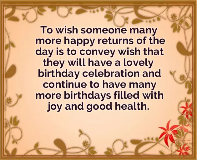 Wish You Many Many Returns Of The Day Happy Birthday Wish You Many Many Returns Of The Day Happy Birthday