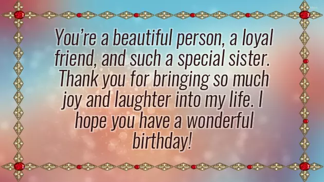 Birthday Wishes For Sister I Birthday Wishes For Sister I