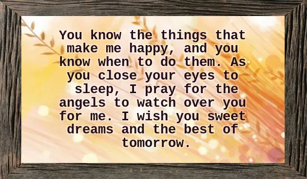 Sweet Good Night For Him