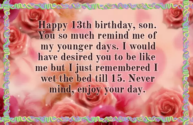 Birthday Quotes For 13 Year Old Son