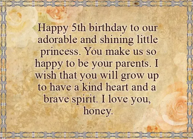 Happy Birthday Baby Girl 5 Years