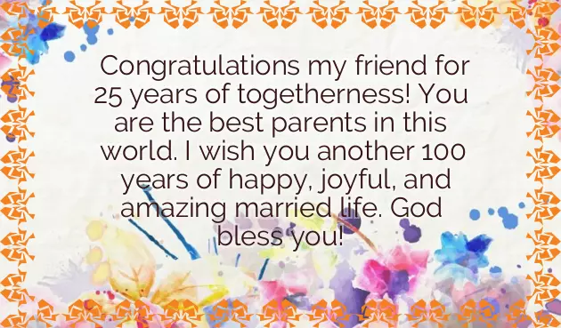 Silver Jubilee Greetings