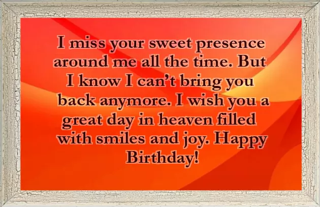 Happy Heavenly Birthday Daughter