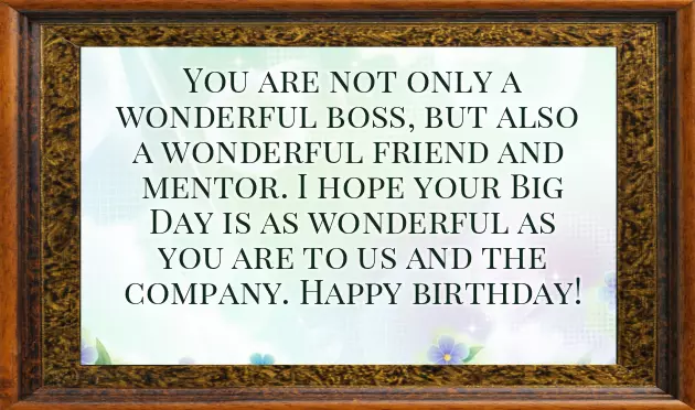 Birthday Text To A Boss