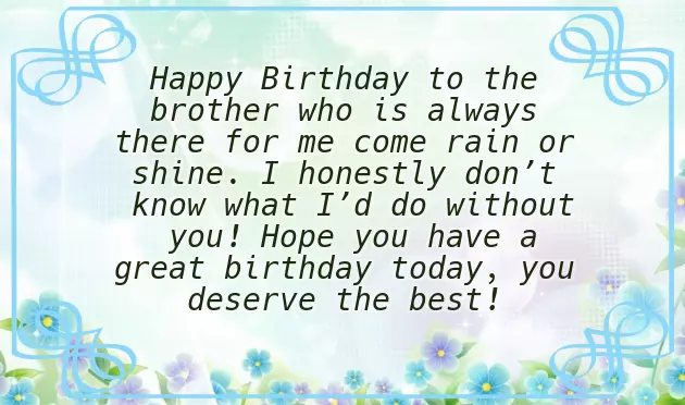 Birthday Wishes To A Junior Brother