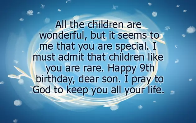 Birthday Wishes For Boy 9 Years Old Birthday Wishes For Boy 9 Years Old