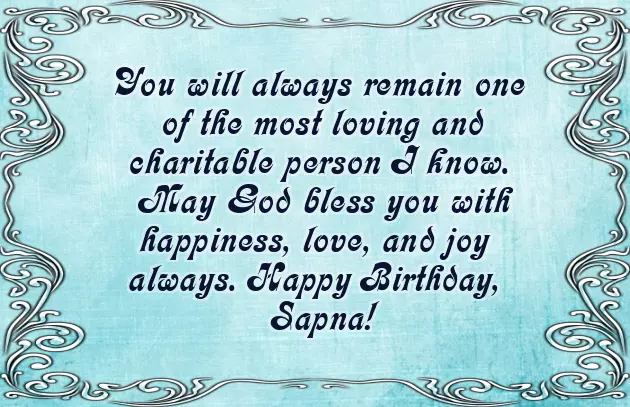 Happy Birthday Sapna Happy Birthday Sapna